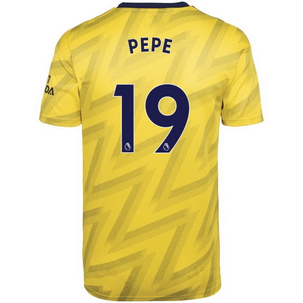 Maillot Football Arsenal NO.19 Pepe Exterieur 2019-20 Jaune